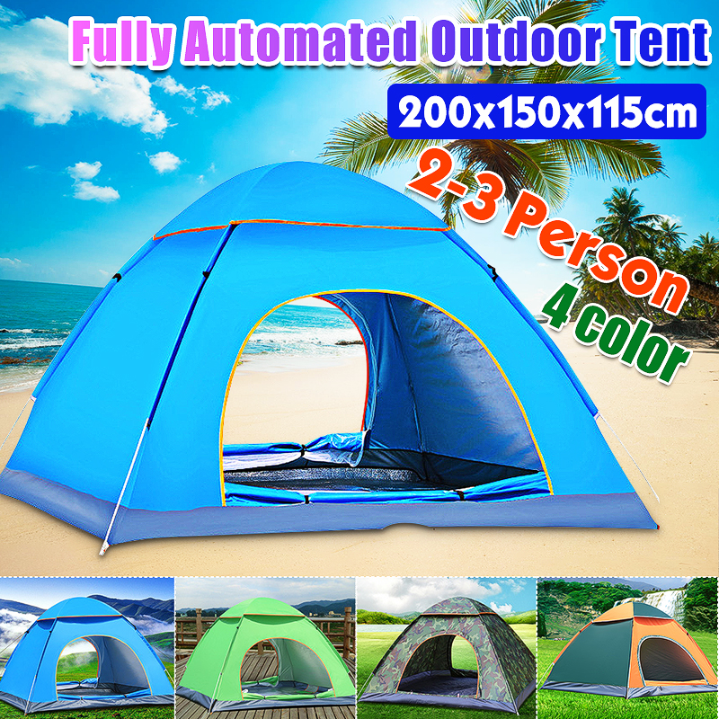 Kcasa 2 3 Person Family Travel Camping Tent Anti Uv Outdoor Portable Foldable Waterproof Swag Big Hiking Beach Bag Sport Outdoor Recreation Single Double Door Anti Uv Lazada Singapore