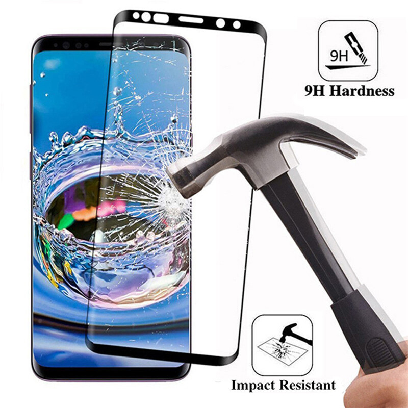Đối với Samsung Galaxy Note 9 Note 8 S9 Plus S8 Plus Full Surface Tempered Glass Màn hình bảo vệ Phim Đen