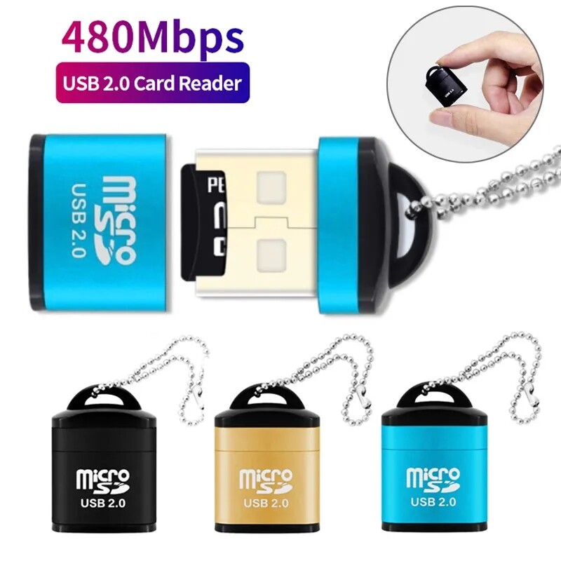 Xách tay tốc độ cao Mini USB 2.0 Đầu đọc thẻ TF Thẻ nhớ Micro SD Bộ chuyển đổi cho máy tính Máy tính để bàn máy tính xách tay máy tính xách tay