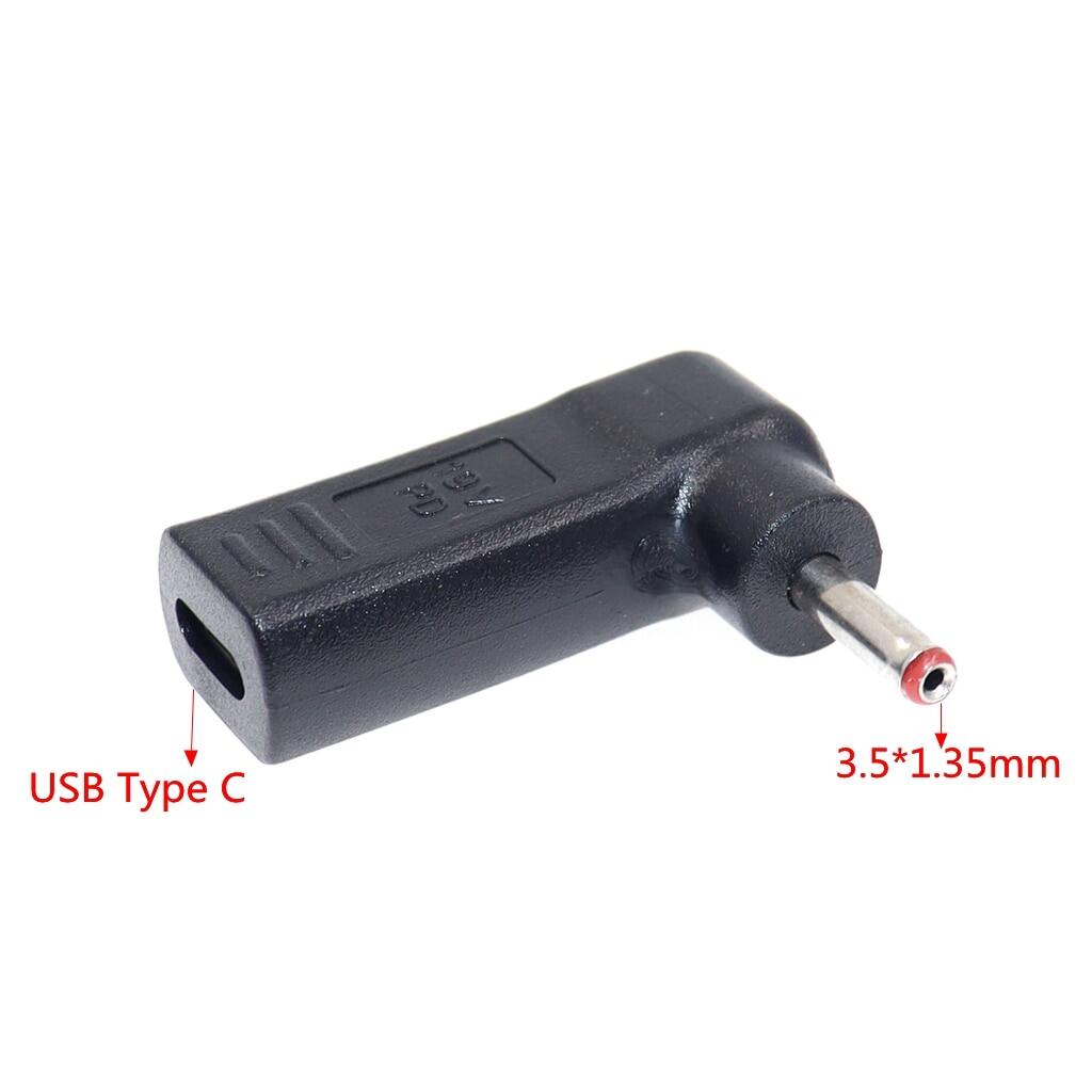 Dc Power Adapter Connector 3.5x1.35mm Male Plug to USB Type C Female Jack Converter for Laptop Notebook Computer Charger