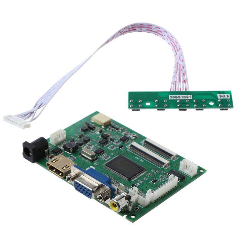 1Set HDMI VGA 2AV 40/50 Pins PC Controller Board Module for Raspberry PI 3 EJ101IA-01G 8 Bit IPS LCD Display Driver
