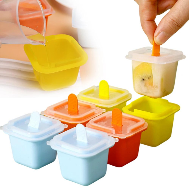 Silicone Ice Cube Mold Square Single Ice Tray Mold Food Grade Reusable Ice Maker Ice Cream Tools