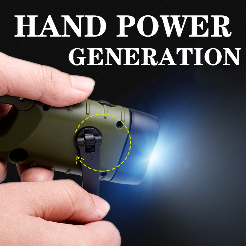 3 LED Flashlight, outdoor solar flashlight, hand power generation flashlight, Use solar panel power, 0.5W
