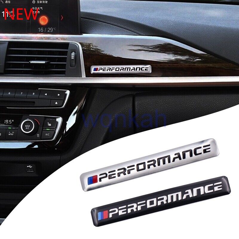 🔥spot goods 1pcs 3d m performance car interior metal sticker car logo car sticker decal for bmw 3 5 7 series f30 e60 e61 e63 e64 e65 e66 e67 f10 e90 x1 x3 x4 x5 x6 m3 m5