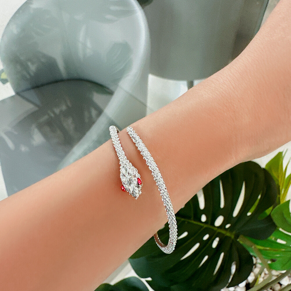 New Silver Colour Snake Bracelet For Women Personality Fashion Simple Adjustable Bracelet Wedding Jewelry Birthday Gifts