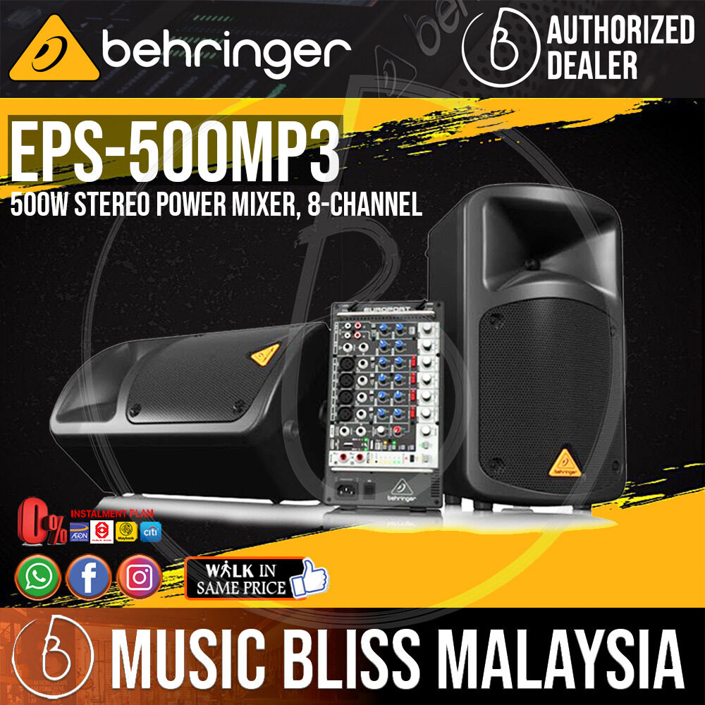 behringer europort eps500mp3 portable pa system