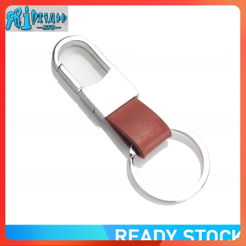 RTO 【Ready Stock】 Leather Strap Keyring Motorcycle Keychain Car keychain-No logo