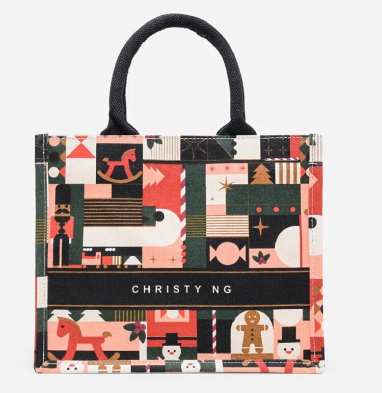 Christy Ng NOEL MINI CANVAS TOTE BAG-No Embroidery/No Add Name
