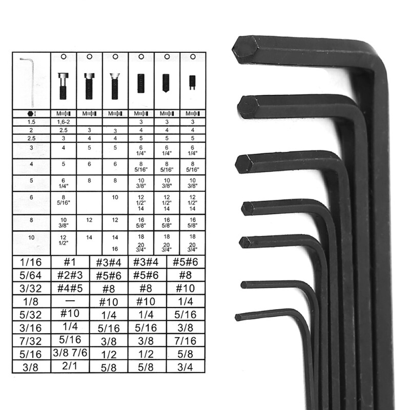 7 Cái Lục Giác Lục Giác Siêu Nhỏ 0.7Mm-3Mm Cho Bộ Chìa Khóa Cờ Lê Dụng Cụ Tuốc Nơ Vít
