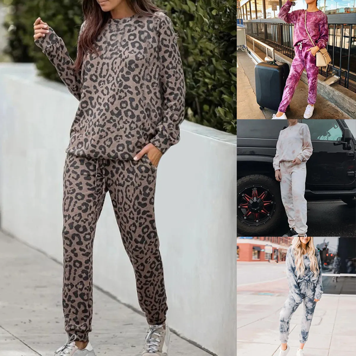 womens leopard print tracksuit