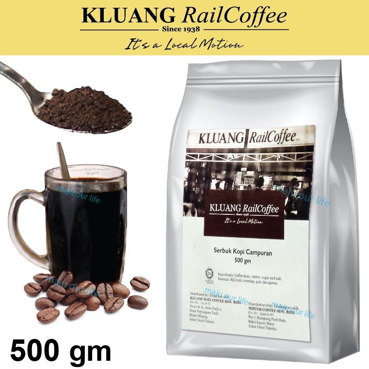 MR MAJU Original Kluang Rail Coffee 500gm Serbuk Kopi KluangRail ...