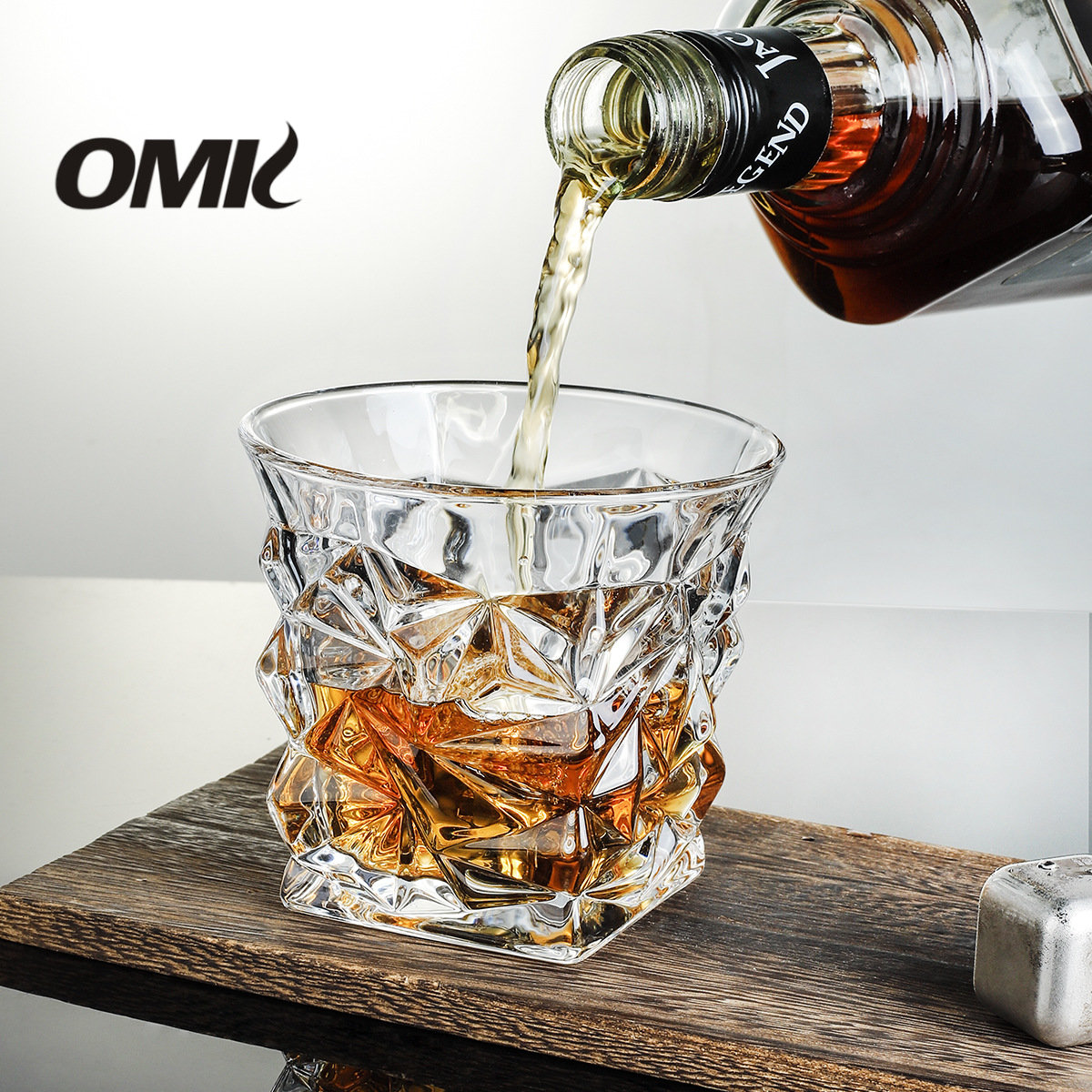 OMK European style wine glasses crystal set