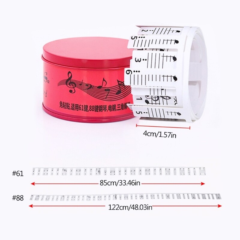 Piano Notes Guide for Beginners Learning Removable Piano Keyboard Note Labels Portable 61/88 Keys Piano Keyboard Sticker