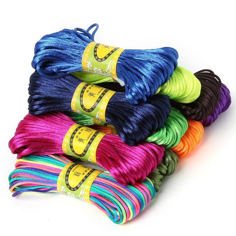 20 Mét/túi Vòng Tay Dây Macrame Thắt Nút Trung Quốc 2.5Mm Dây Thừng Xâu Chuỗi Dây, Polyester Chỉ Khâu Vải Bông Thêu Để May Tự Làm Thời Trang Thủ Công Mỹ Nghệ