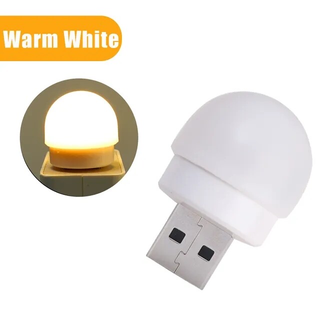 Cute Panda LED Night Light Portable USB Plug Mini Book Lights Warm White Light Reading Lamp for Laptop Keyboard Lighting