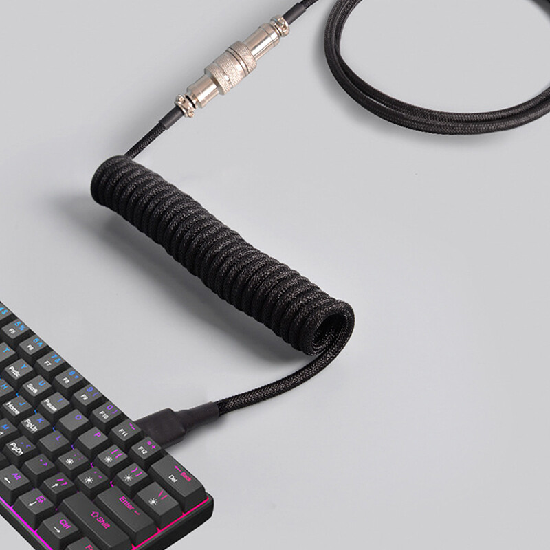 UNI Type-C USB Keyboard TypeC USB Cable Mechanical Keyboard Coiled Aviator Wire 1.5m