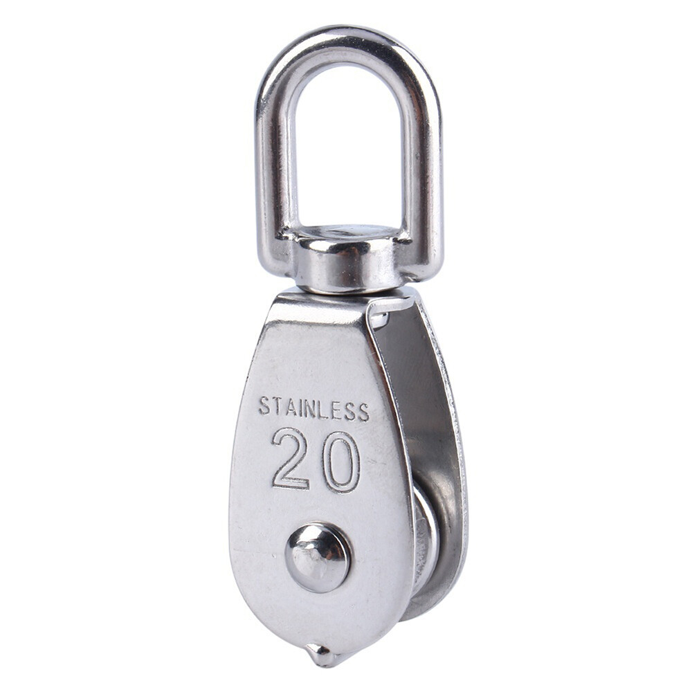 Accessory Loading Lifting 304 Tool Block M15 M20 M25 M32 Swivel Pulley Single Wheel Stainless Steel Rope