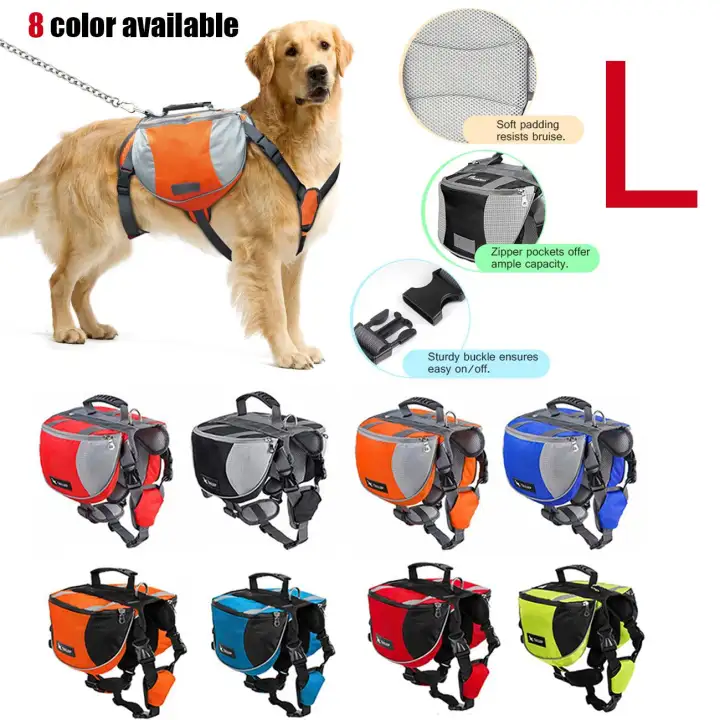 dog harness and backpack