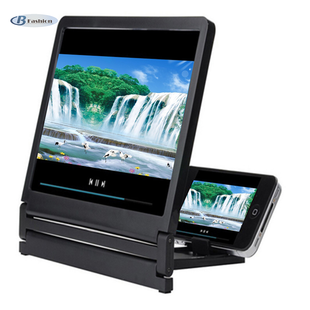 B-F Kính Lúp 3D Màn Hình Điện Thoại Di Động Màn Hình Phóng To 2-3 Lần Độ Nét Cao Khuếch Đại Có Thể Gập Lại