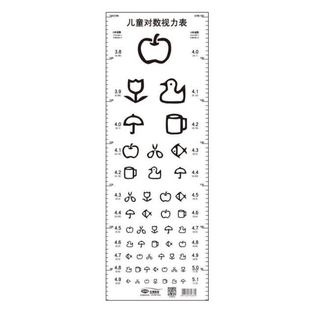 Waterproof Snellen Eye Chart Standard Visual Acuity Chart with Height ...
