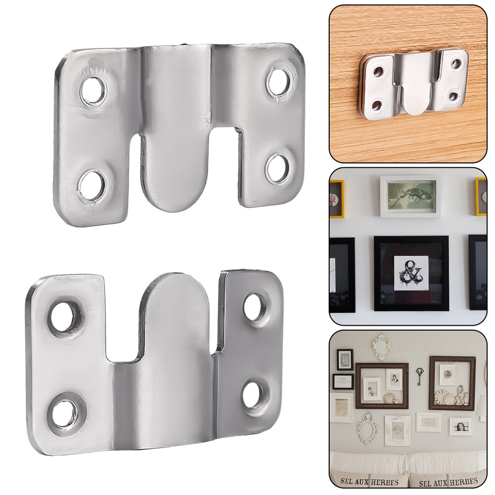 Stainless Steel Interlocking Hangers Recessed Stands Picture Frame Mounting Hooks