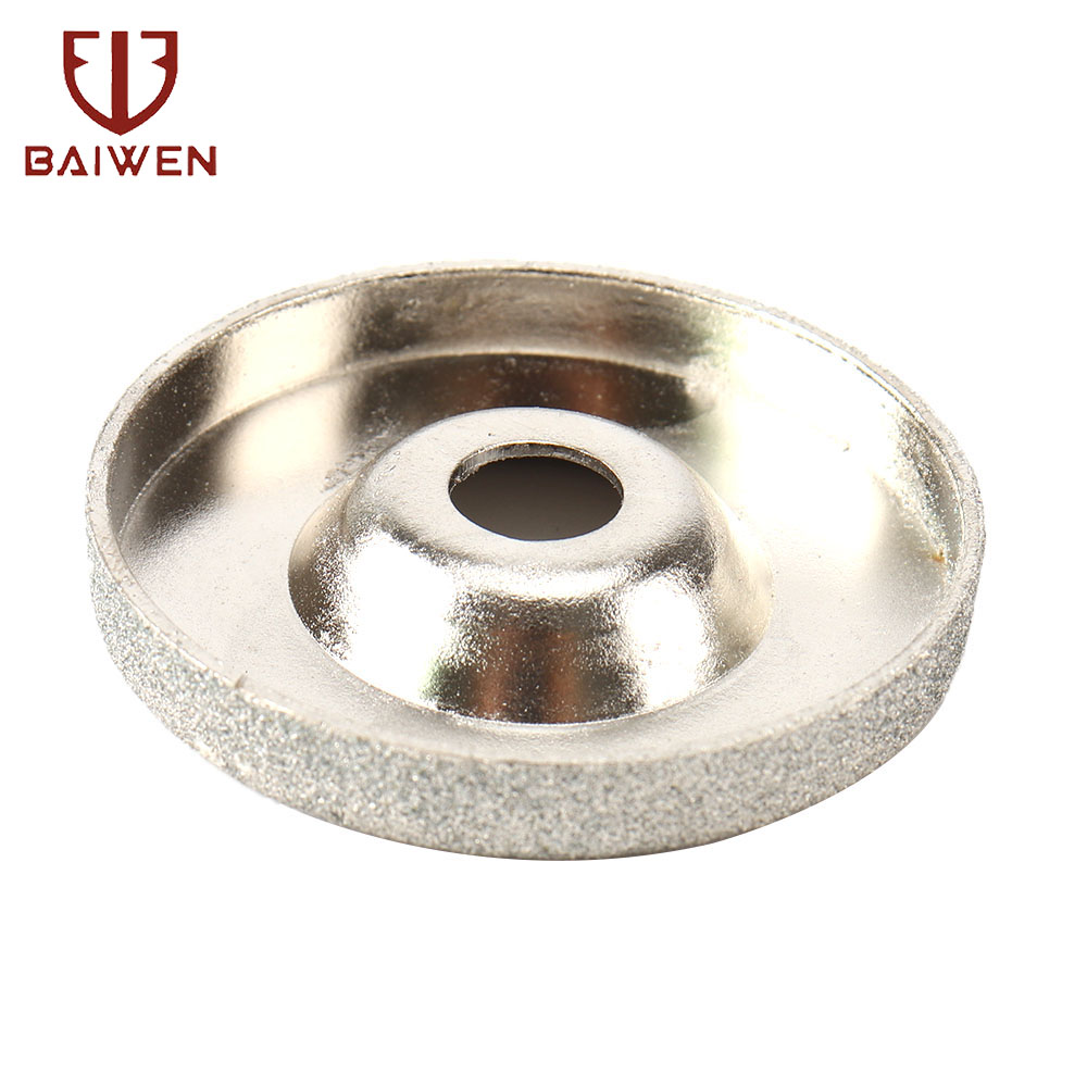 BAI WEN Bánh Mài Kim Cương 50Mm 2 Inch 150/180/360 Grit Đĩa Mài Đá Cốc Bánh Mài Cắt Góc Phụ Kiện Dụng Cụ Quay 2/5/6 Cái