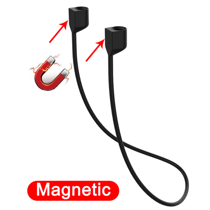 SAWU Anti Lost Strap Magnetic String Rope For AirPods Pro Strap Soft Silicone Headset Hanging Neck Rope For AirPods 1 2 Cable Lanyard