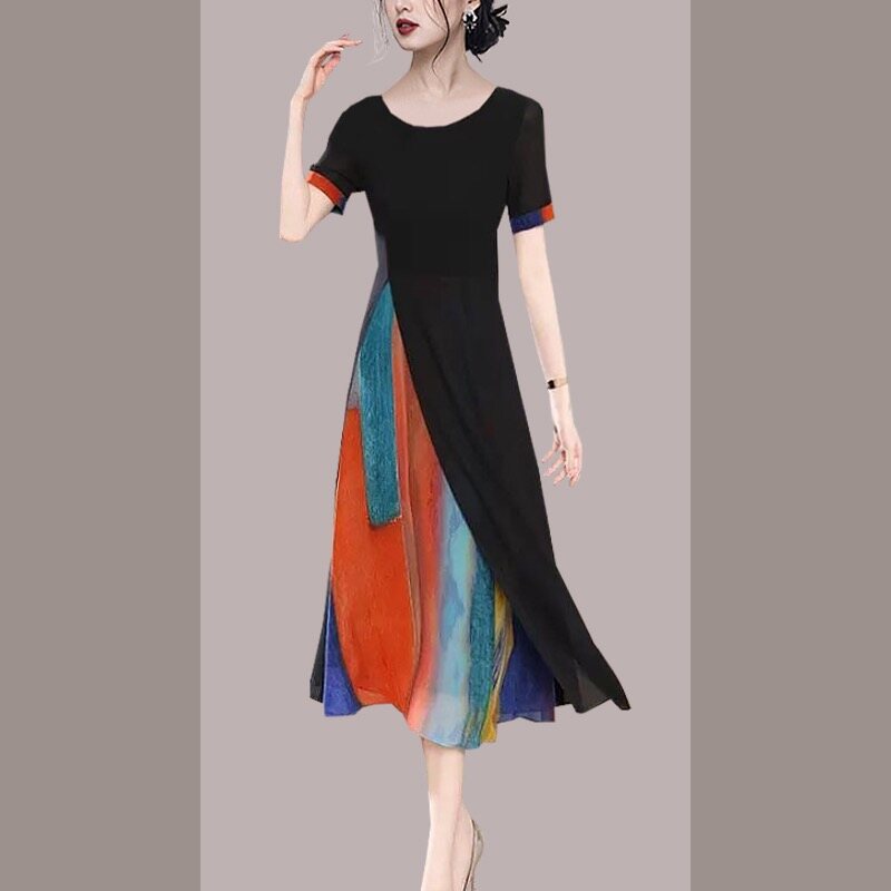 Luxury and Elegant Celebrity Dress Women's 2023 Summer New Slim Fit Slim Long Dress French Women's Dress