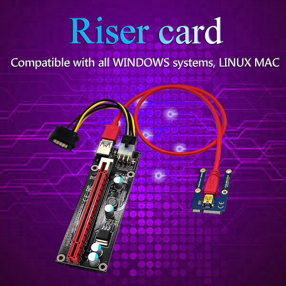 USB 3.0 Mini PCI-E Riser Professional Computer Equipment PCIE Riser Adapter Card Power Cable