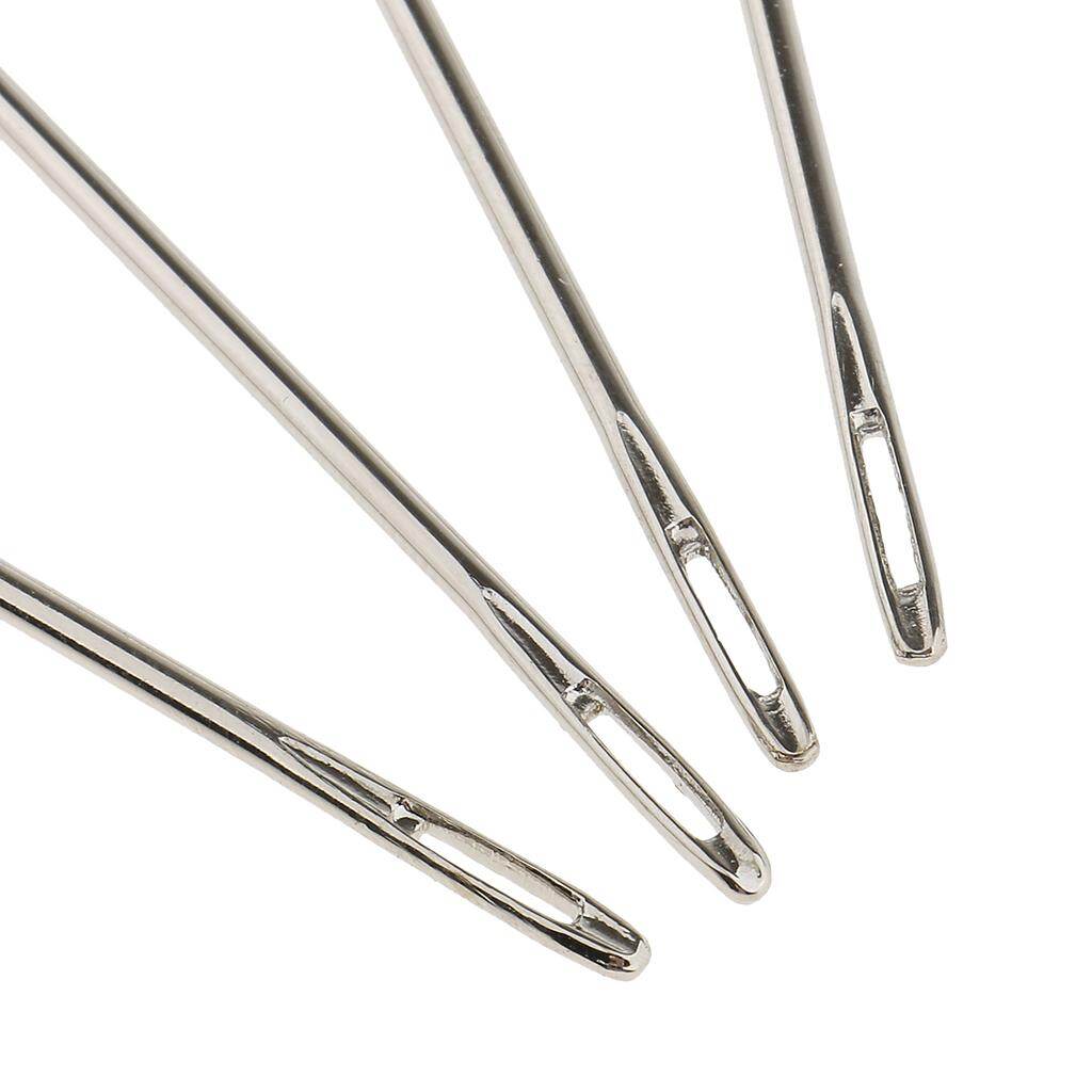 Blesiya 4 Assorted Sizes Hand Sewing Needles For Easy Threading Darning Binding Bank Voucher