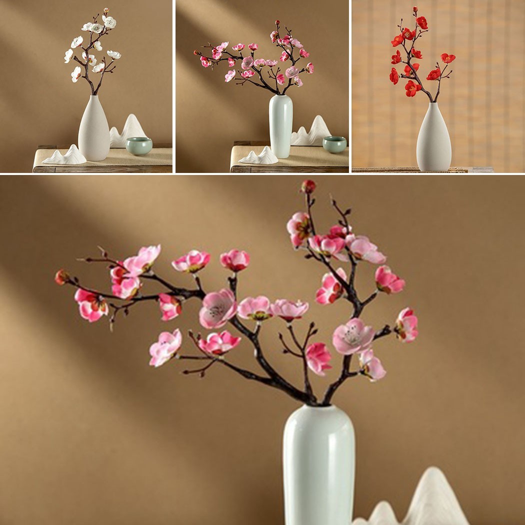 Artificial Spring Tree Artificial Spring Plum Blossom Branch Tree Decor Flower Home Art ...