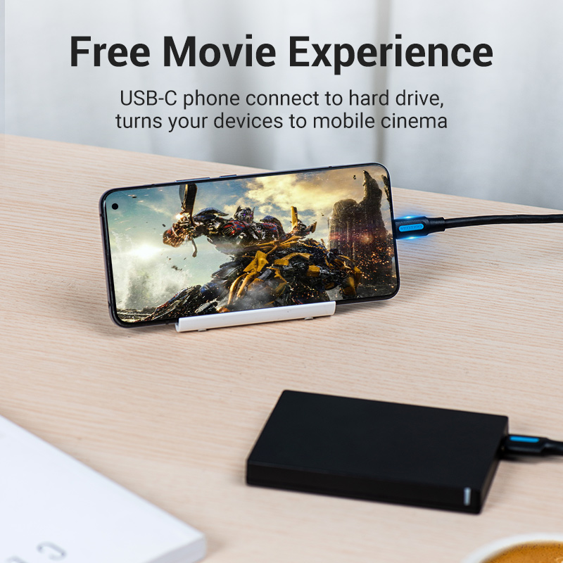 Vention Type C to Micro USB 3.0 Cable 5Gbps Fast Data Transfer USB Male C to Micro Male B Cable 1 Meter for Mobile Western Seagate Toshiba Canvio Hard Drive HDD SDD Type C Micro B Cable