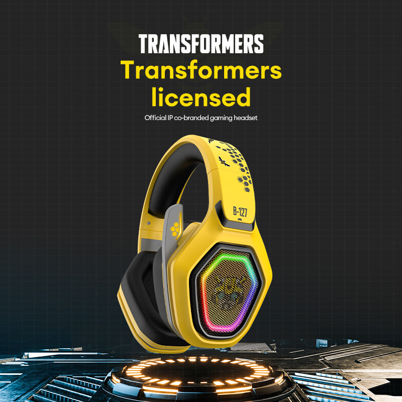 Transformers TF-G01 Bluetooth Dual Mode Headset Wireless Bluetooth 2.4G Wireless Wired Dual Mode Heavy Bass Sports Noise Cancellation Gaming Headset Universal for mobile phones and computers