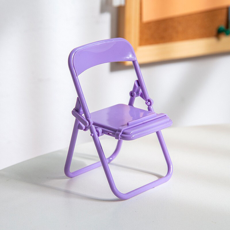 【YIDEA HONGKONG】Cute Little Chair Mobile Phone Holder Desk Foldable Phone Stand