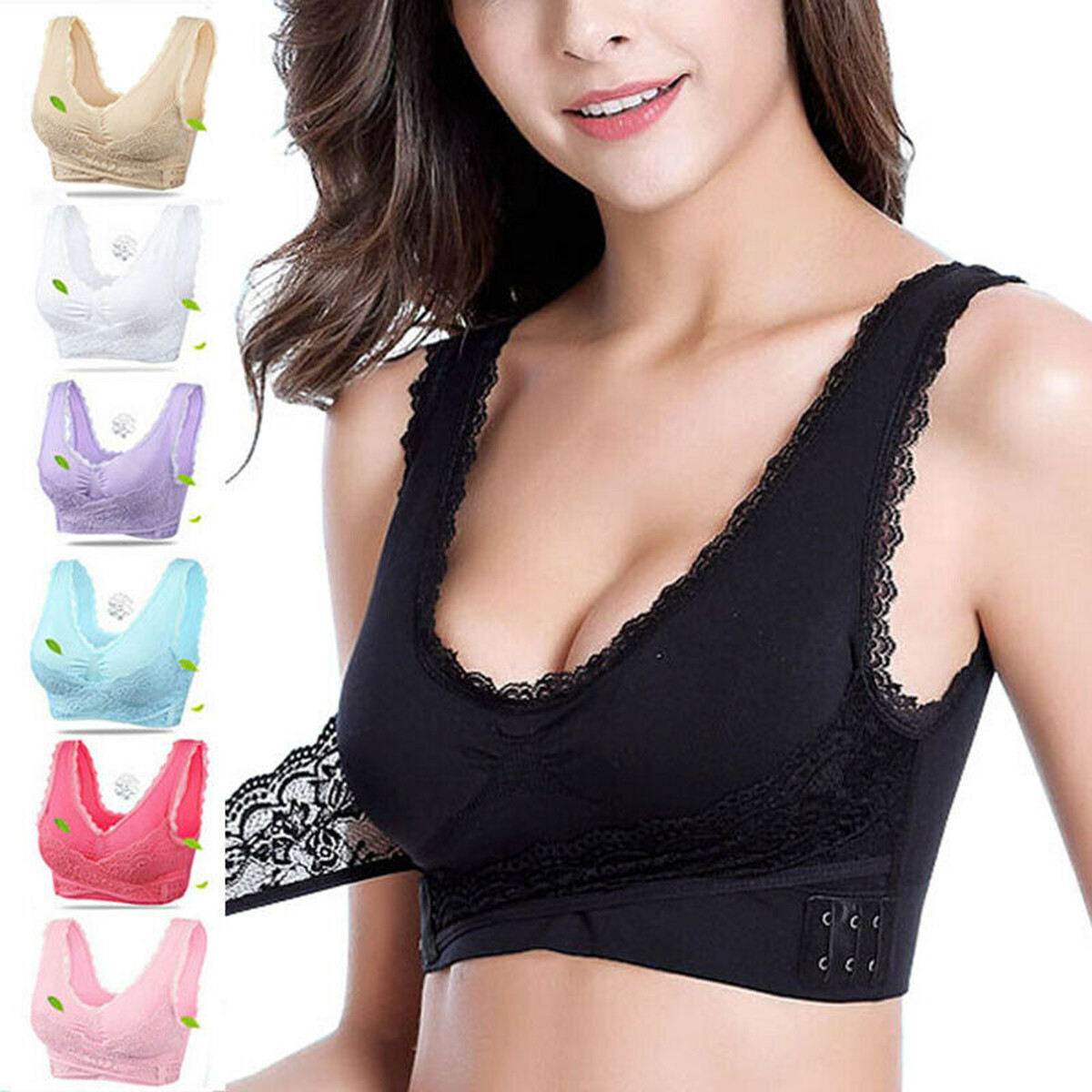 Happybuyner Plus Size 3XL 2020 New Sports Bra High Stretch Breathable Top Fitness Women Padded for Running Gym Seamless Crop Bra Sport Bra