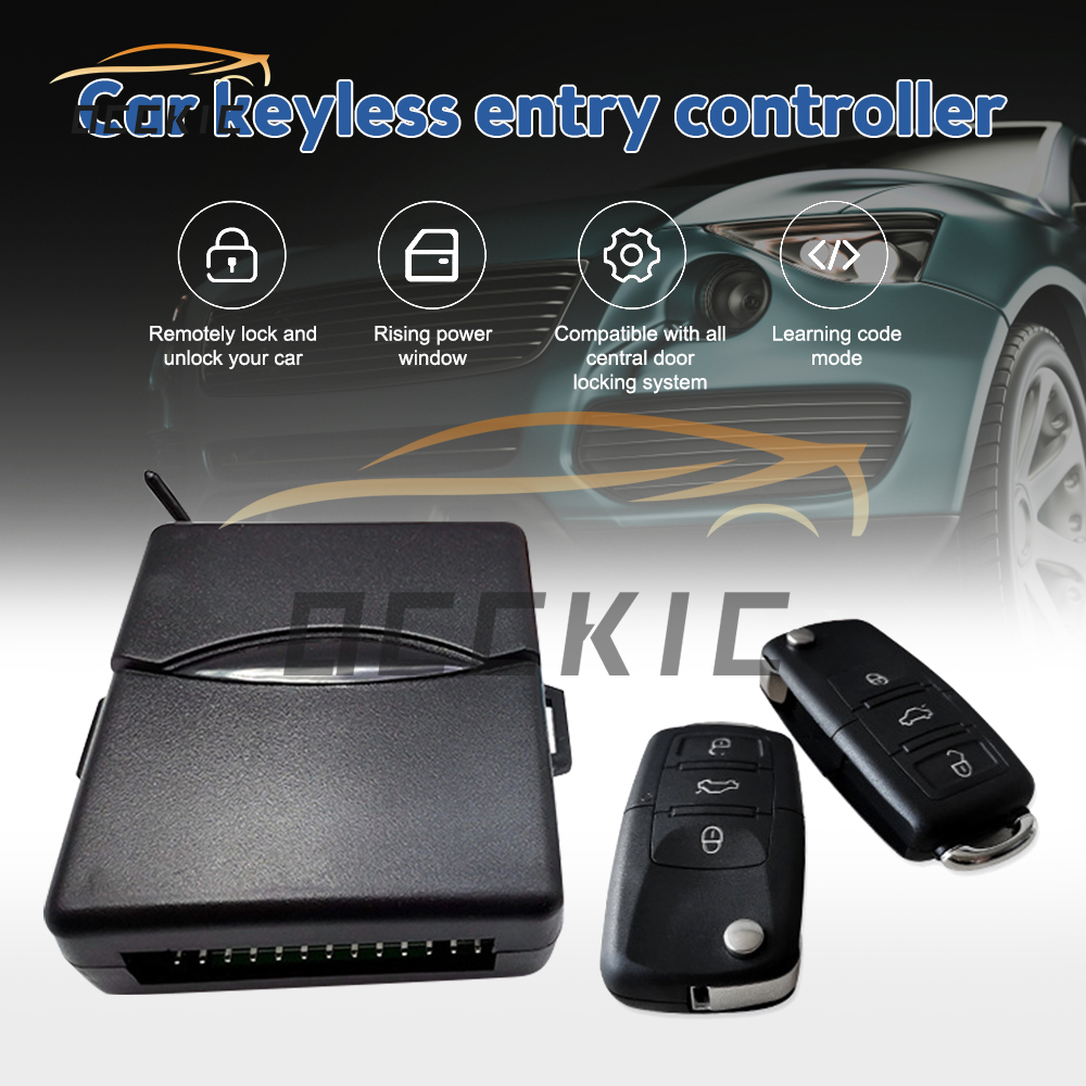 occkic Universal Car Door Lock Keyless Entry System with Trunk Release Button Remote Central Control Box Kit