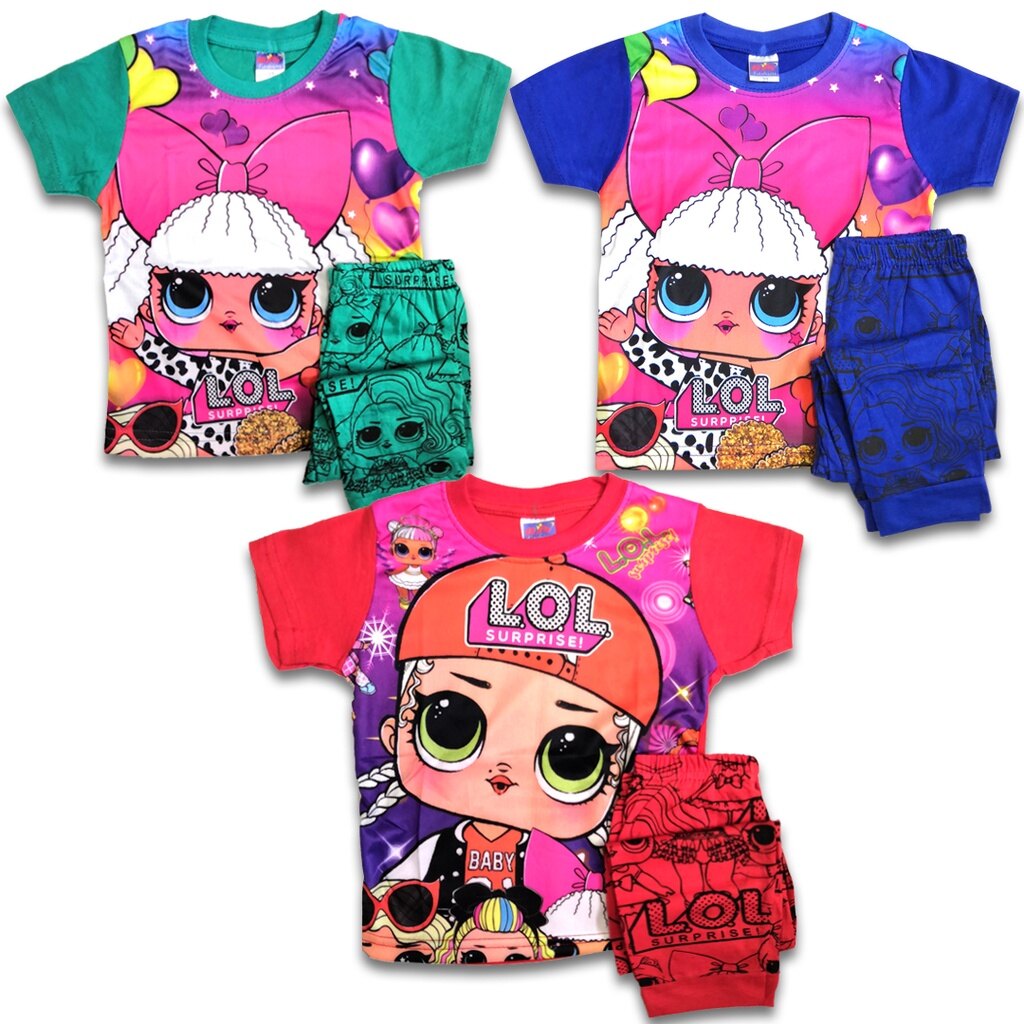 Kids JERSEY Pajamas Part 4 - Random Color. (2-6Y) Pyjamas Sleepwear ...