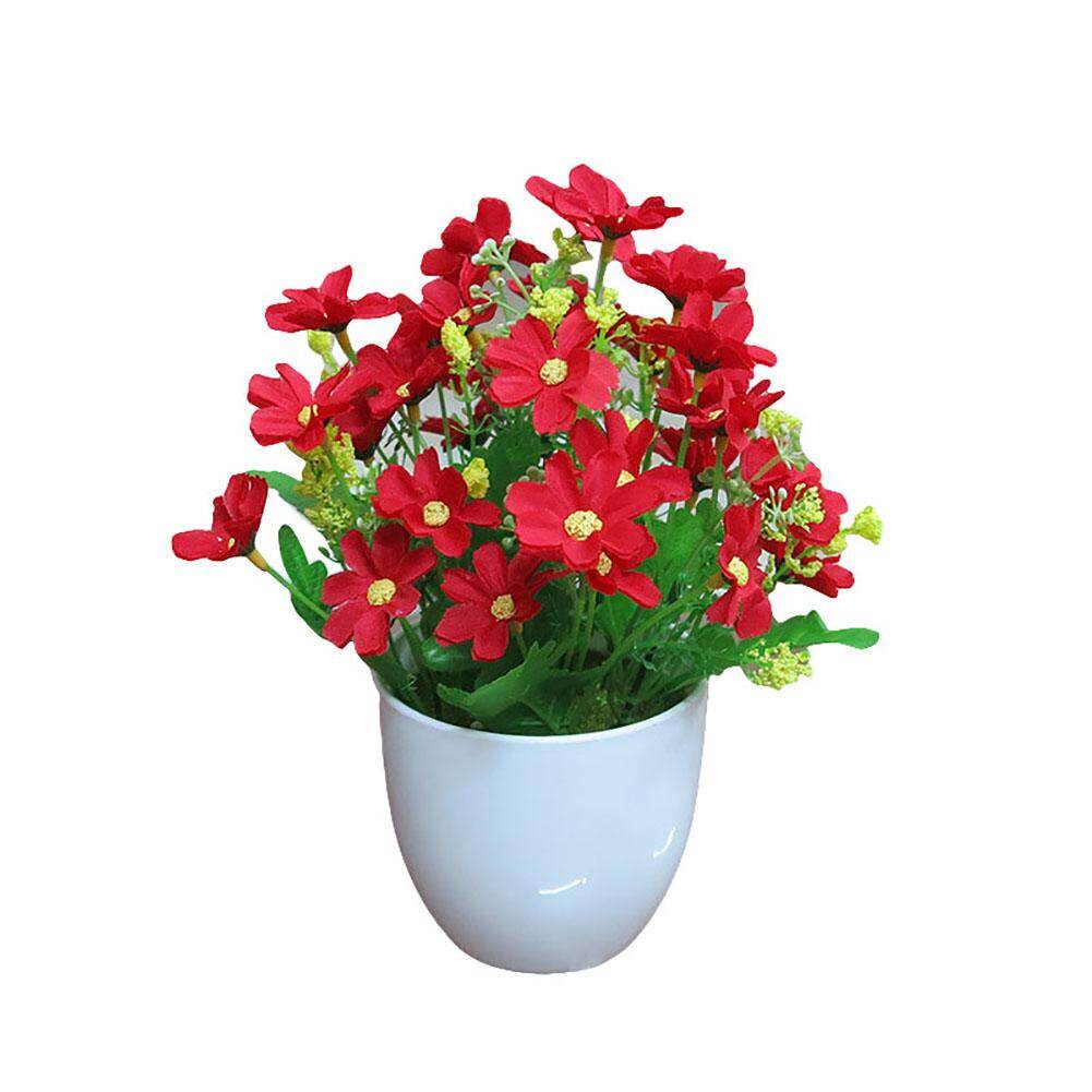 homesir 1Pc Artificial Potted Flower Garden DIY Party Home Holiday Xmas Craft Decoration