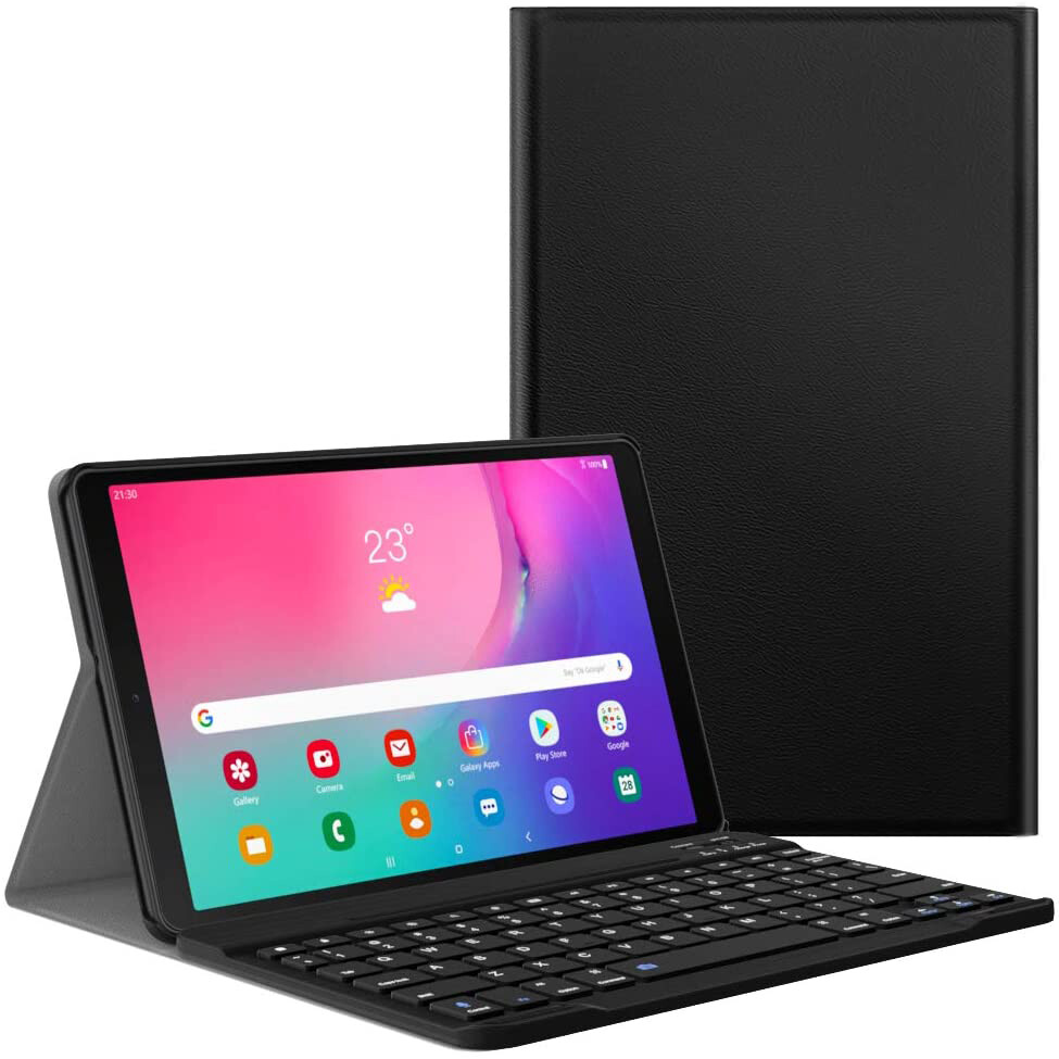 Keyboard Case for Samsung Galaxy Tablet,Detachable Bluetooth Keyboard Stand Flip PU Leather Cover Case for Galaxy Tab S6 Lite 10.4/Tab A8 10.5 2022/Tab S8 Plus S7 FE S7 Plus/Tab S9 S8 S7/Tab S6 10.5 2019/Tab S5e 10.5 2019