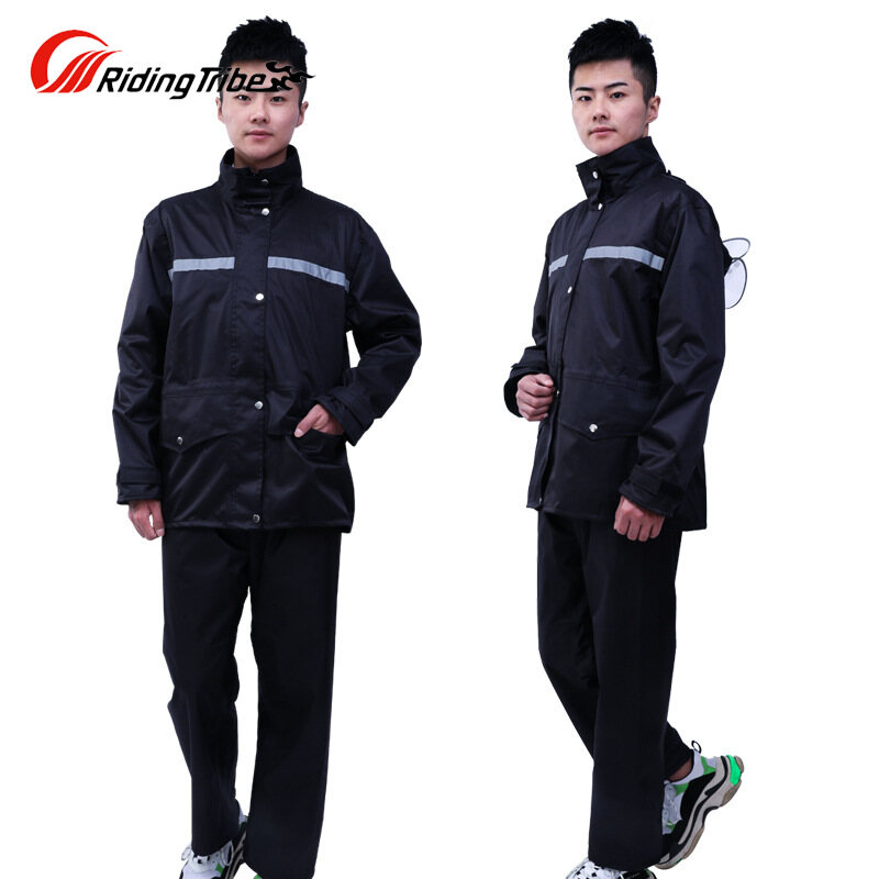 Riding Tribe Thickened Split Raincoat Motorcycle Raincoat Set Adult Split Double Layer Raincoat Pants