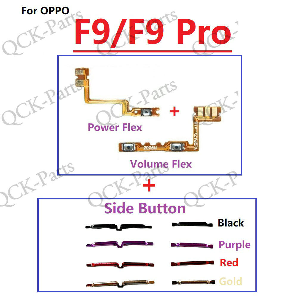 Cho Oppo F9 Pro Power On/Off nút công tắc bên khối lượng lên xuống nút Cáp thay thế linh hoạt