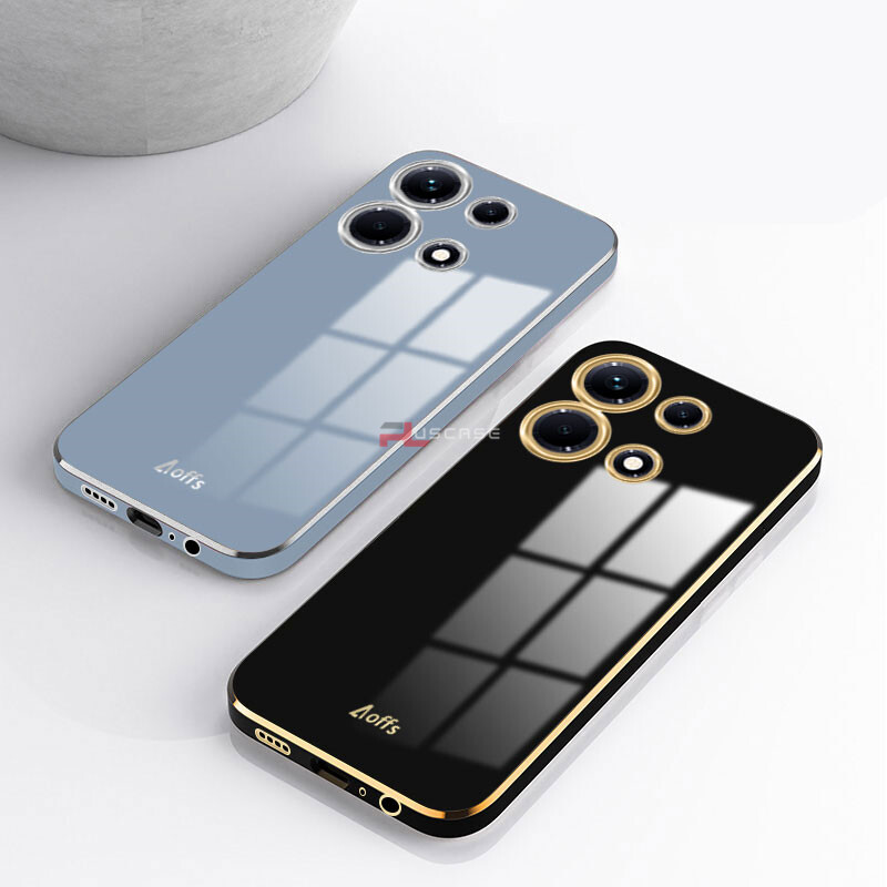 PlusCase for Infinix Note 30 4G 6D Plating Soft Case Lens Protector Square Frame Silicone Glossy Shockproof Phone Back Cover