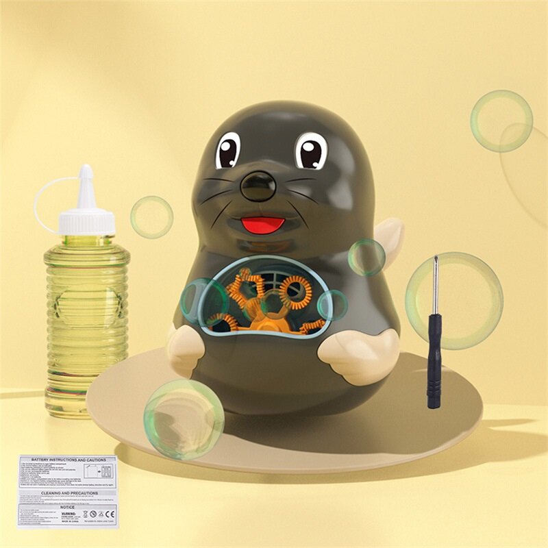 Electric Bubble Maker, Handheld Bubbling Blower Machine Toy Dinosaur / Sea Lion / MP3 Shape Plaything Birthday Gifts