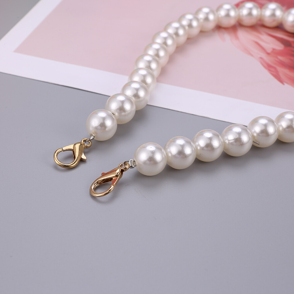 { Fast delivery }Pearl Strap for Bag DIY Purse Handle Shoulder Handbag Replacement Chains
