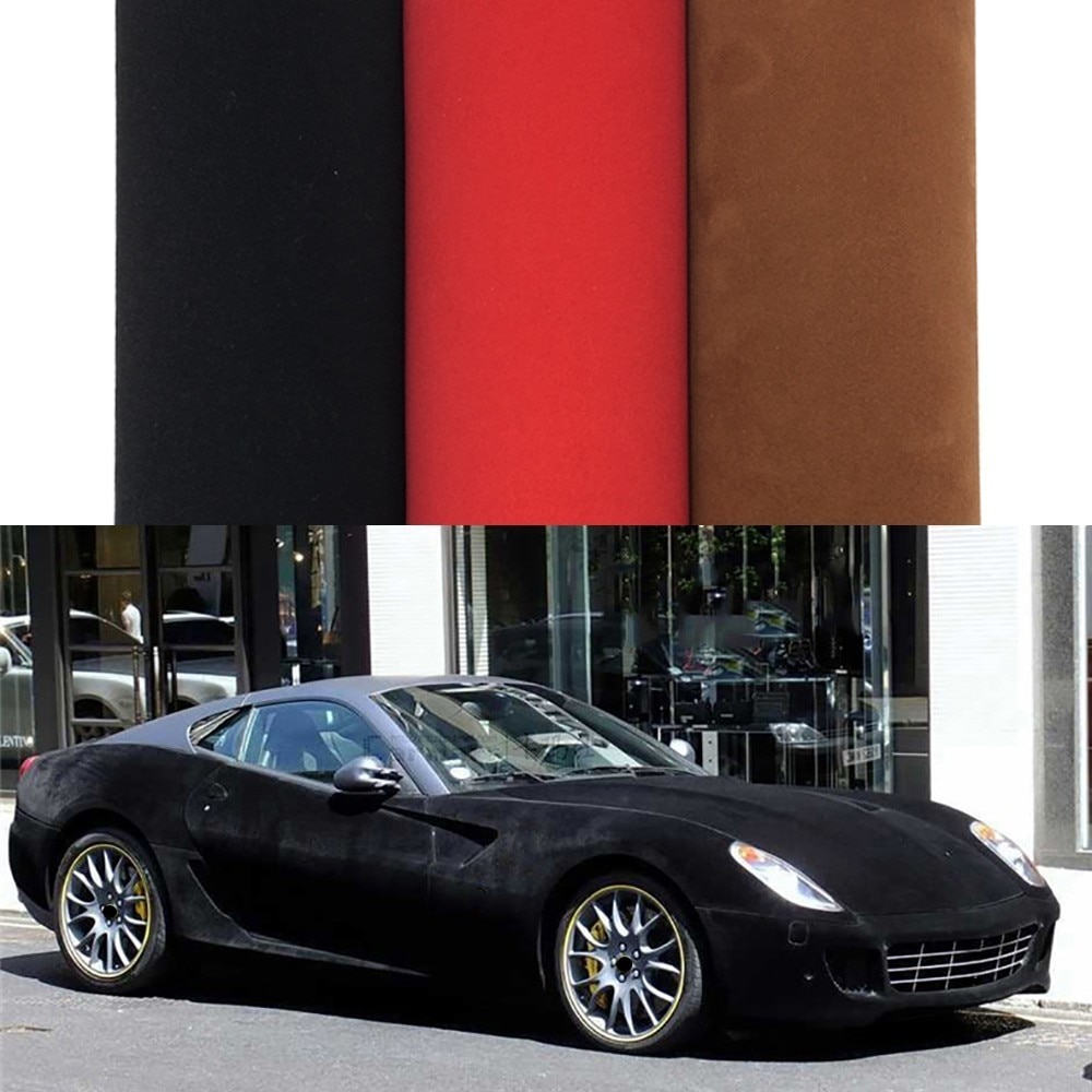30*152CM Premium Quality Velvet Suede Fabric Material Car Wrap Sticker ...