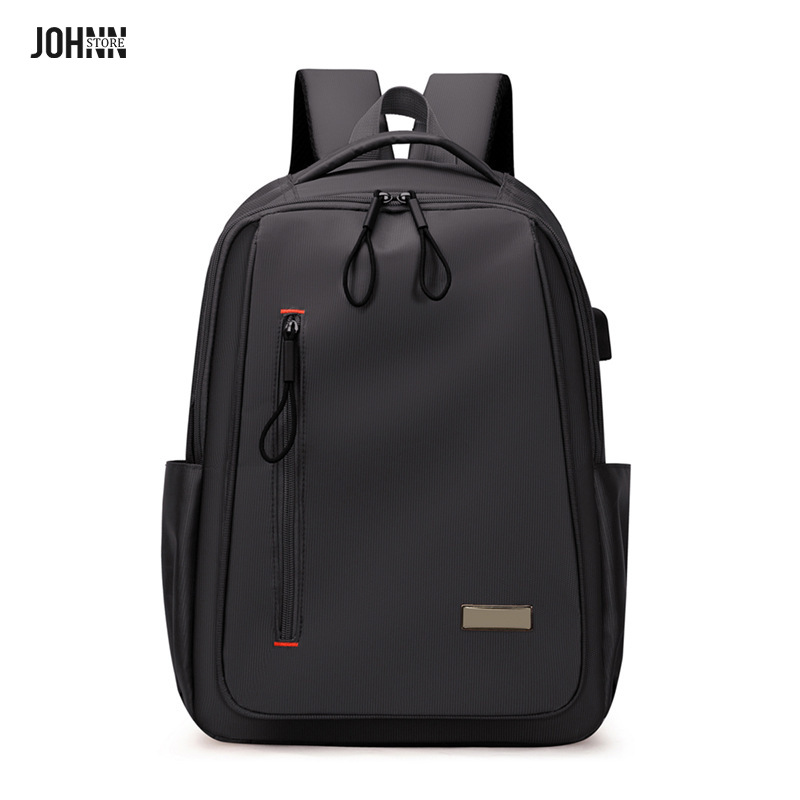 Johnn Men's and women's backpack large capacity school bag simple leisure travel computer backpack