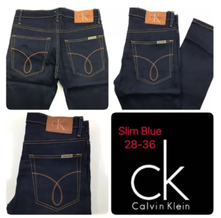 calvin klein dark blue jeans