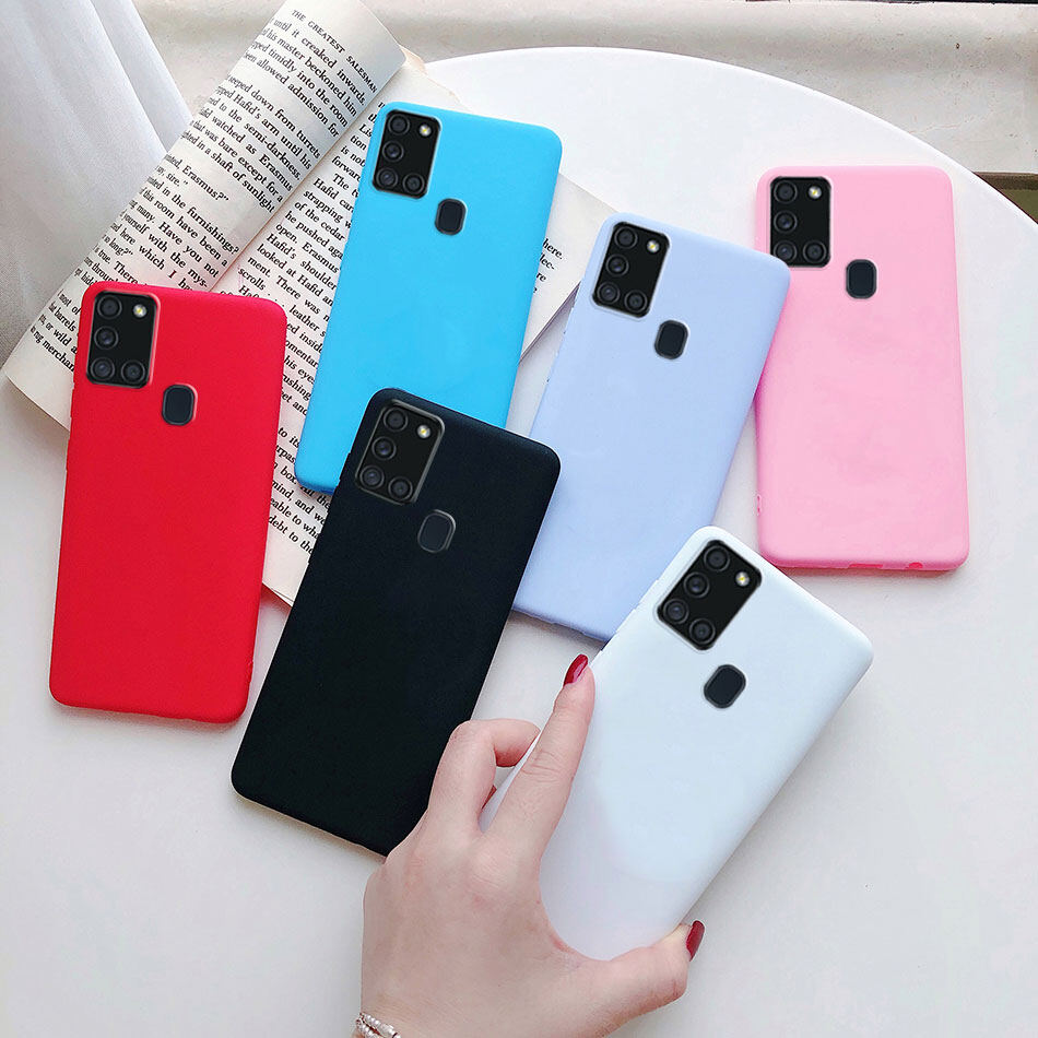 For samsung galaxy a21s a217f case matte soft slim tpu cover phone back case for samsung galaxy a21s