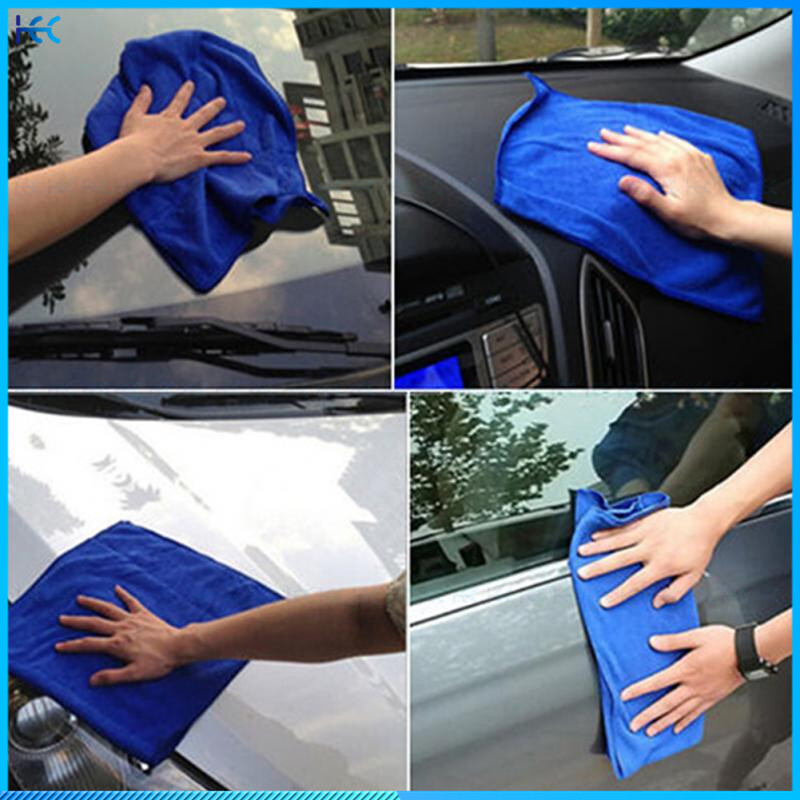 【Ready Stock】Car Wash Microfiber Towel Car Cleaning Drying Cloth SET