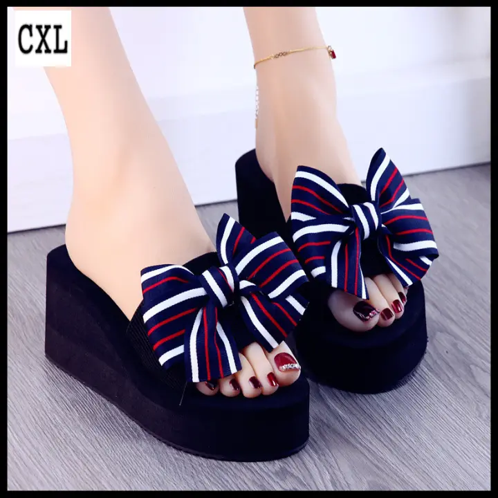 high heel rubber slippers